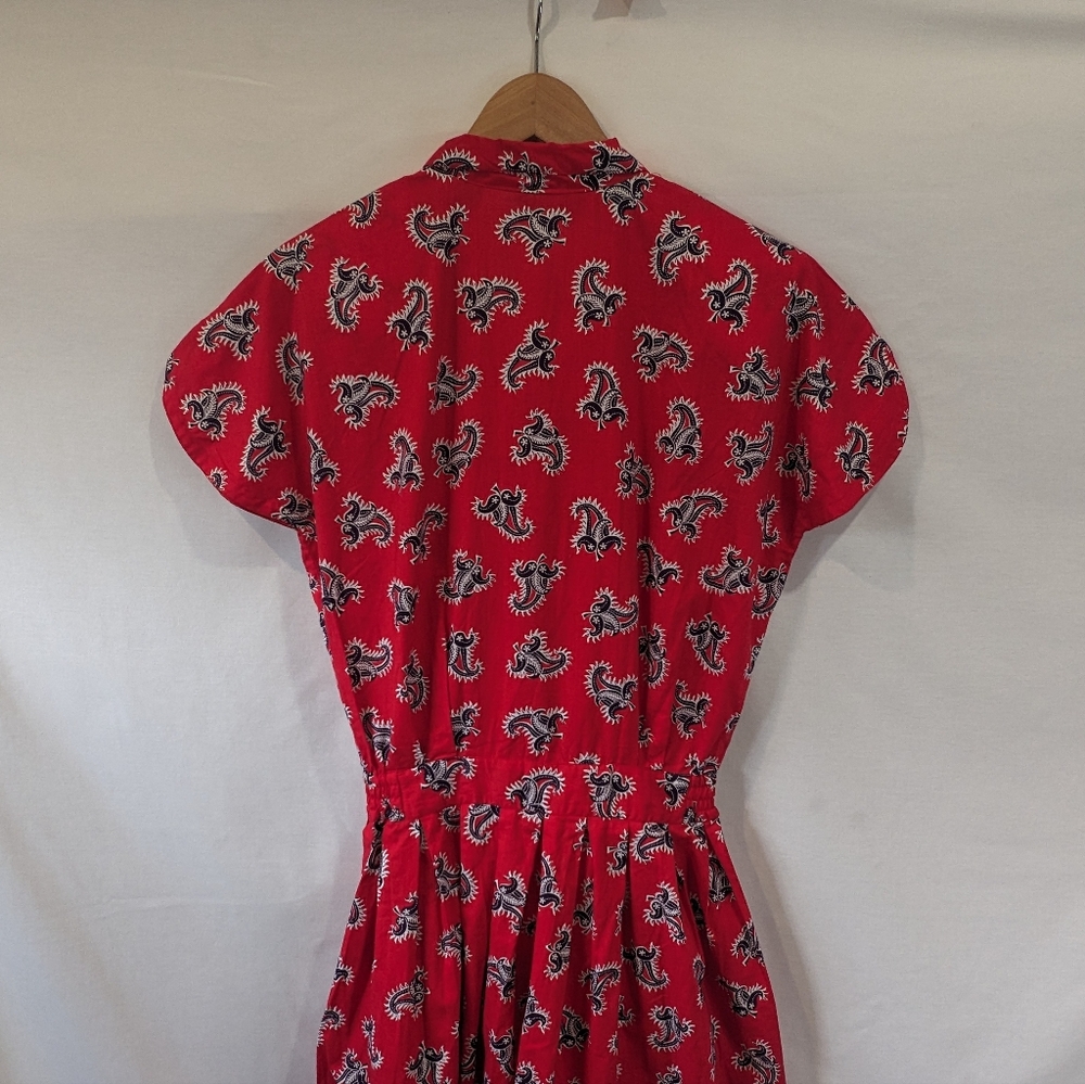 Vintage Sweet Young Thing 100% Cotton Bandana Print Romper Dress Size Medium - Picture 10 of 12